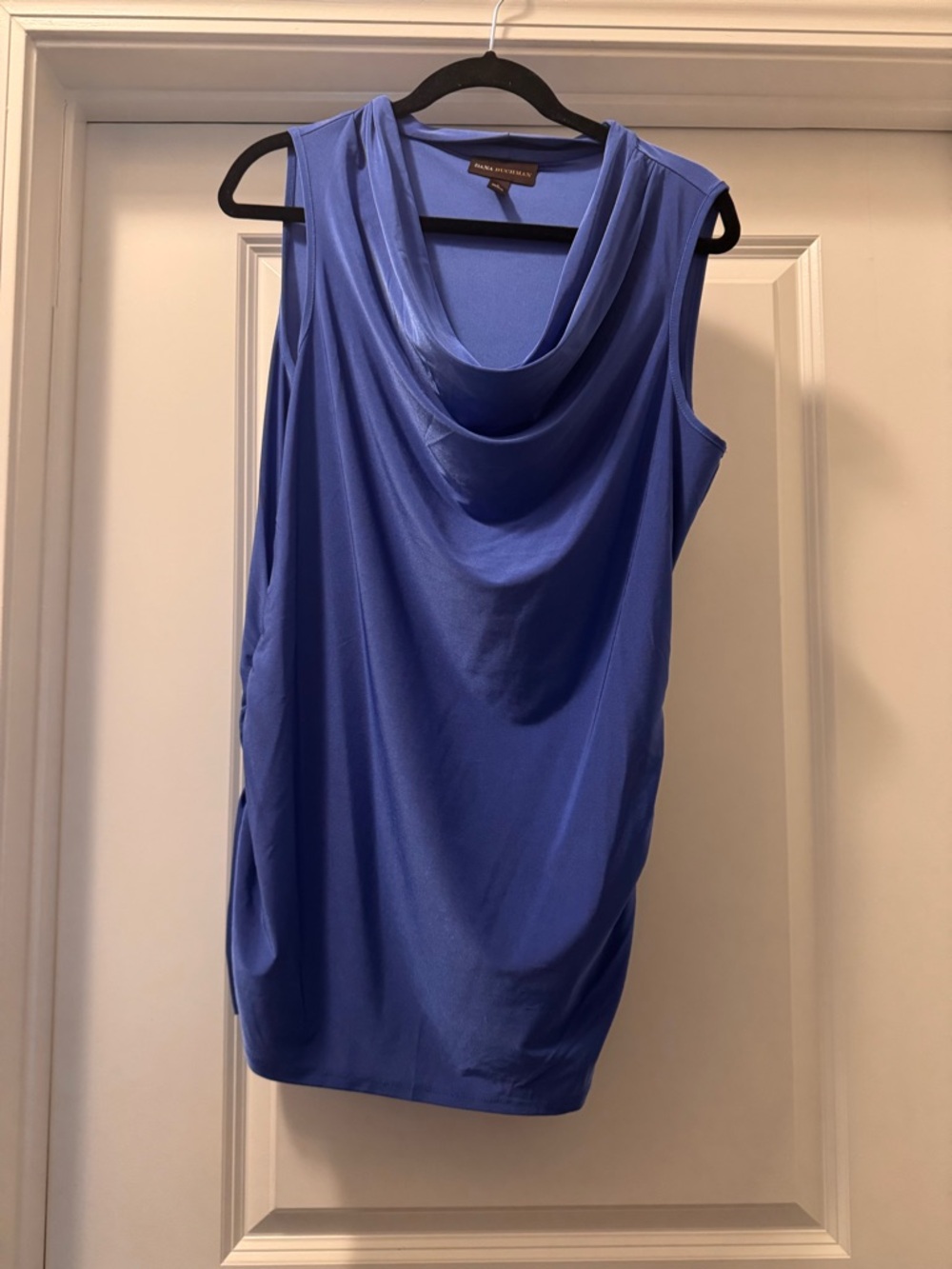 Dana Buchman Sleeveless Draped Cowl Neck Camisole in Blue